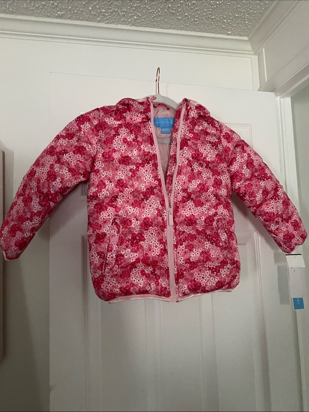 Draper James Pink Floral Hooded Puffer Coat